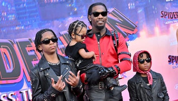 Offset Carries His and Cardi B's Son Wave on 'Spider-Man: Across the Spider-Verse' Red Carpet With Kids