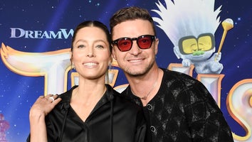 Jessica Biel and Justin Timberlake at the special screening of "Trolls Band Together" held at TCL Chinese Theatre on November 15, 2023 in Los Angeles, California.