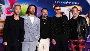 (From L) US singers Lance Bass, JC Chasez, Chris Kirkpatrick, Justin Timberlake, and Joey Fatone of boy band NSYNC arrive for the premiere of "Trolls: Band Together" at the TCL Chinese Theater in Hollywood, California, on November 15, 2023.