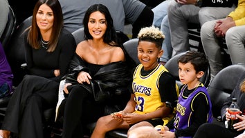 Kim Kardashian Sits Courtside With Son Saint West at L.A. Lakers Game For His 8th Birthday