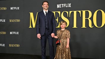 Bradley Cooper Poses With 6-Year-Old Daughter Lea and Lady Gaga on 'Maestro' Red Carpet