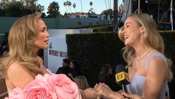 Watch Brie Larson Fangirl Over Jennifer Lopez at the Golden Globes (Exclusive) 