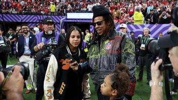 JAY-Z Hits the Field With Daughters Blue Ivy and Rumi Ahead of Super Bowl LVIII