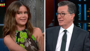 Stephen Colbert Shocks Maren Morris as They Sing National Anthem Together: 'Where Did That Come From?'