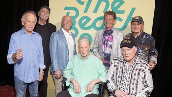 (L-R) Al Jardine, David Marks, Frank Marshall, Brian Wilson, Blondie Chaplin, Mike Love and Bruce Johnston attend the world premiere of Disney+ documentary "The Beach Boys"