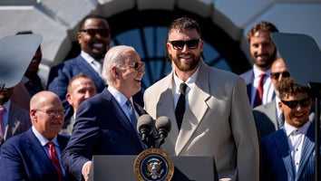 Travis Kelce Jokes He Might Get Tased After President Biden Invites Him to the Podium