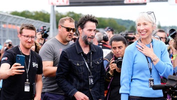 Keanu Reeves canadian actor and musician during the race day of the Liqui Moly Motorrad Grand Prix Deutschland at Sachsenring Circuit on July 7, 2024 in Hohenstein-Ernstthal, Germany