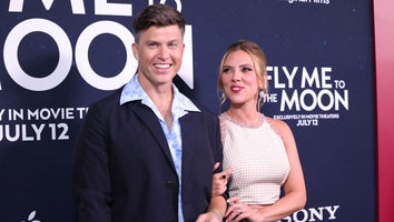 Colin Jost and Scarlett Johansson 