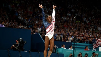 Simone Biles of Team United States reacts after competing on the vault during the Artistic Gymnastics Women's Team Final on day four of the Olympic Games Paris 2024 at Bercy Arena on July 30, 2024 in Paris, France.