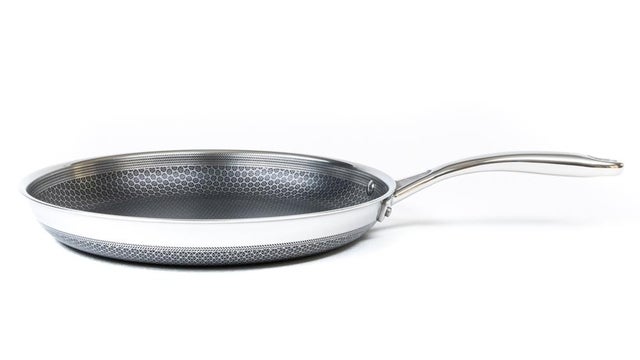 Hexclad 12 Skillet, Frying Pan, Fryer, Stainless Steel With
