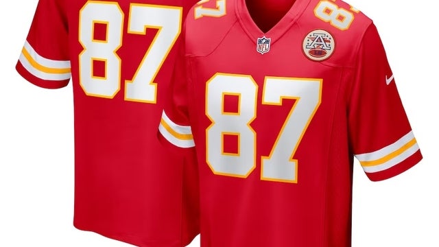 Men's Kansas City Chiefs Travis Kelce Nike Red Team Game Jersey