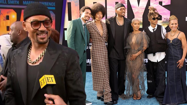 Will Smith Reacts to Jada Pinkett and Their Kids' Support at 'Bad Boys: Ride or Die' Premiere