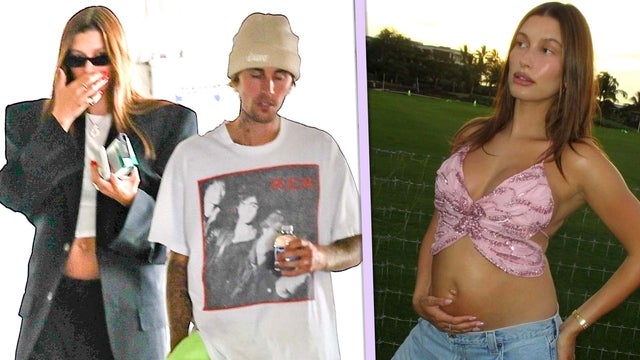 Pregnant Hailey Bieber Flaunts Baby Bump With Justin on Casual Outing