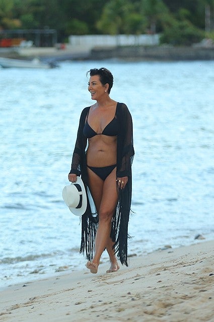 Kris Jenner 59 Shows Off Bikini Bod Shoots Down Tummy Tuck