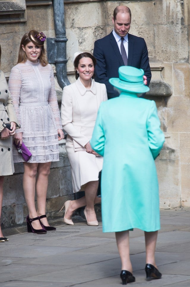 Kate Middleton Curtsies to the Queen in Perfect Easter Ensemble: Pics ...