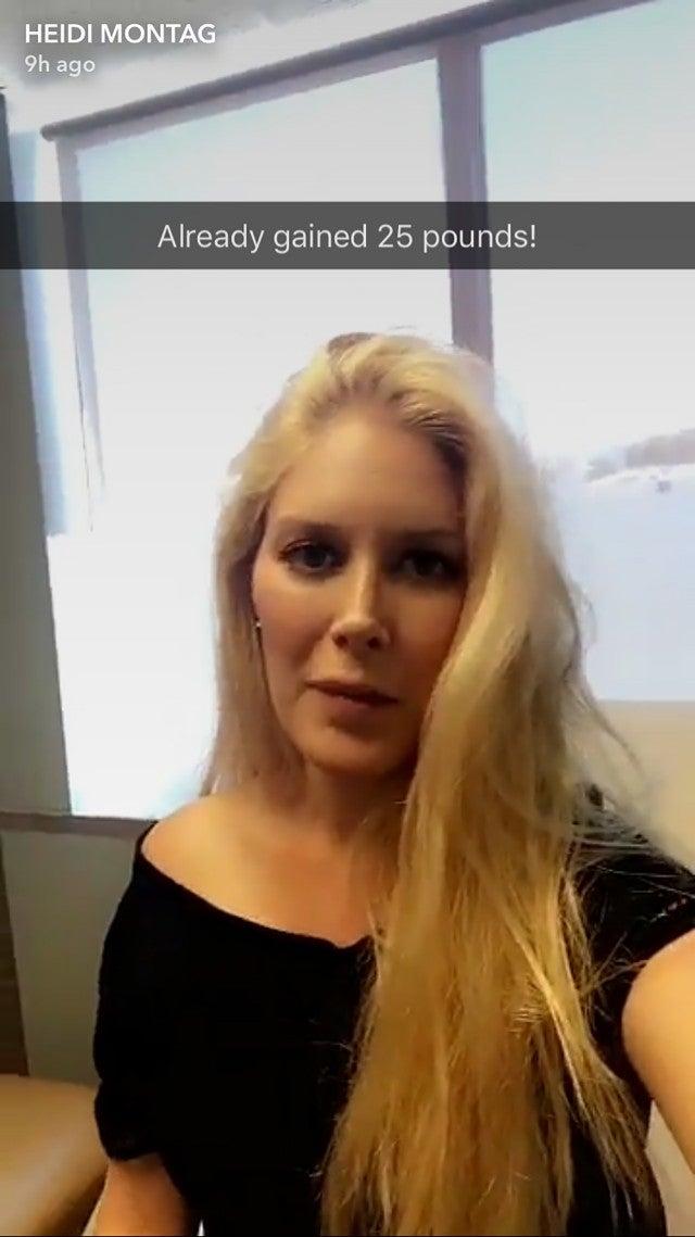 heidi montag pregnancy snapchat gained pounds she reveals months weight