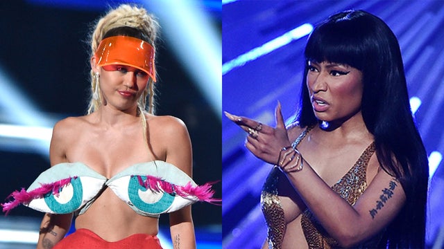 Miley Cyrus Nicki Minaj 2015 VMAs