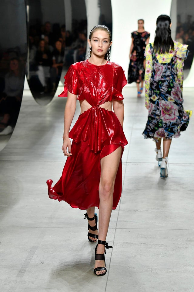 Gigi Hadid in Prabal Gurung show at NYFW