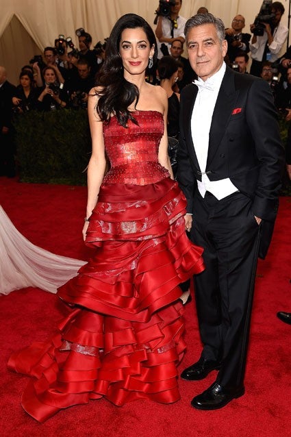 Amal and George Clooney at 2015 Met Gala