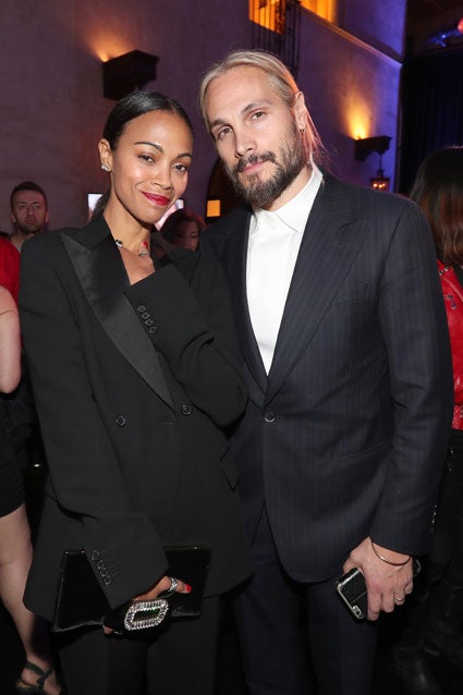 Zoe Saldana and Marco Perego 