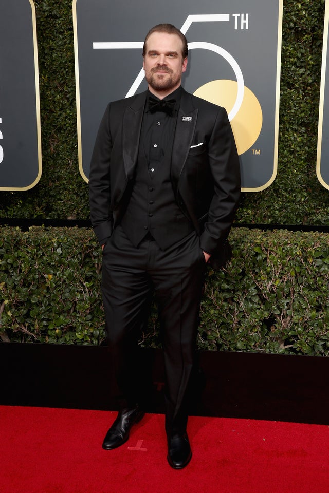 David Harbour at 2018 Golden Globes