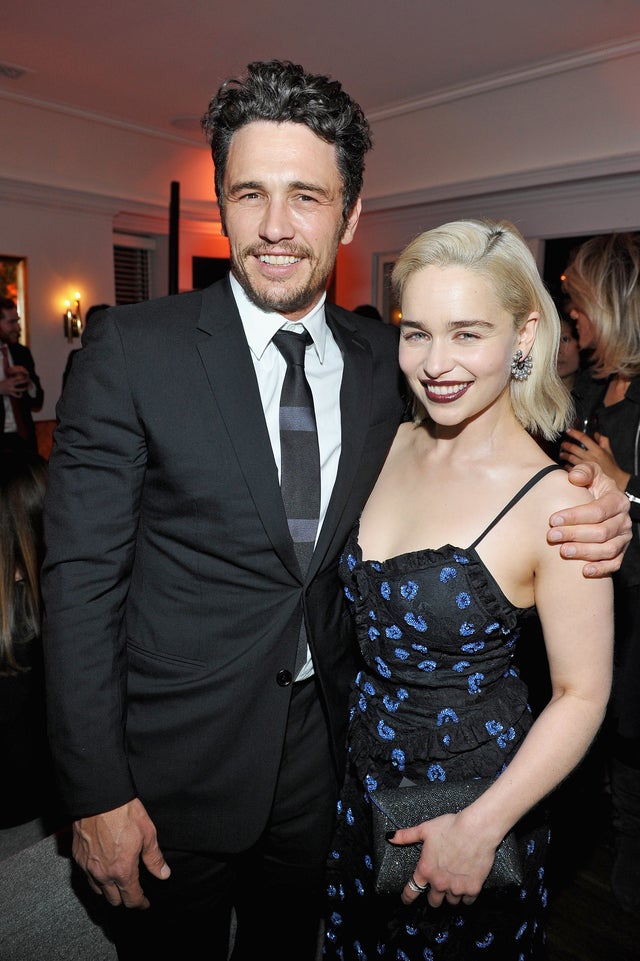 James Franco and Emilia Clarke at W Magazine pre-Golden Globe party