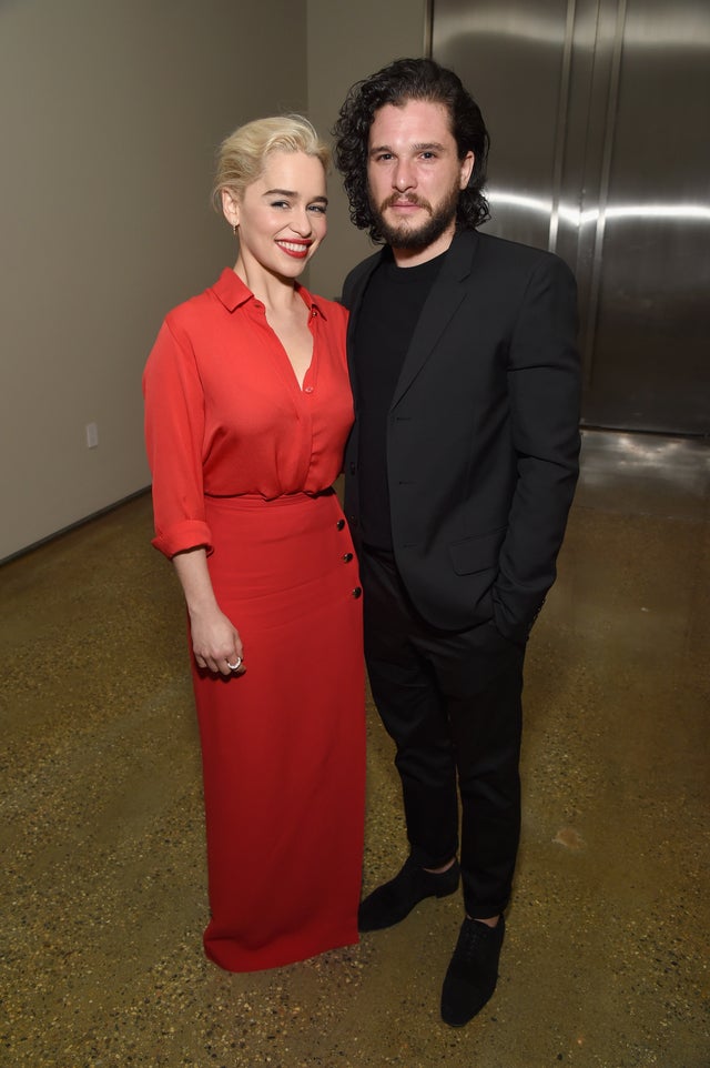 Emilia Clarke and Kit Harington