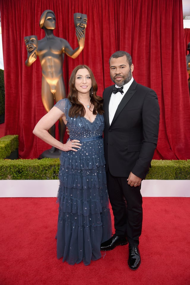 Chelsea Peretti and Jordan Peele at 2018 SAG Awards