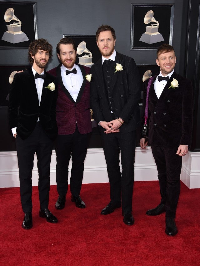 Wayne Sermon, Daniel Platzman, Dan Reynolds, and Ben McKee of Imagine Dragons at 2018 GRAMMYs