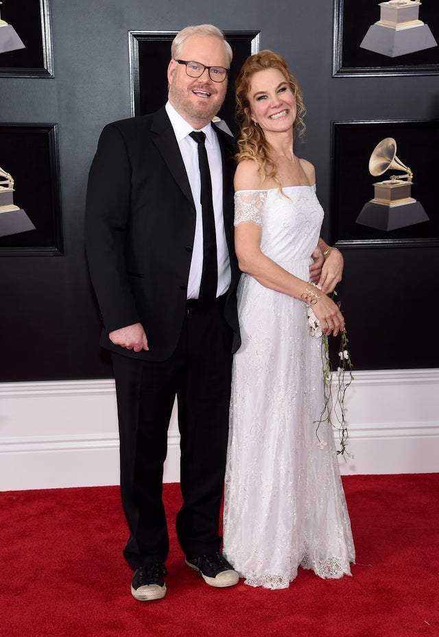 Jim and Jeannie Gaffigan at 2018 GRAMMYs