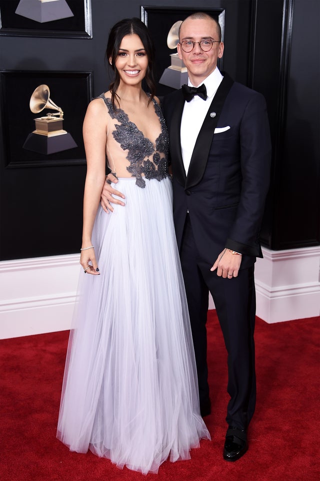 Jessica Andrea and Logic at 2018 GRAMMYs