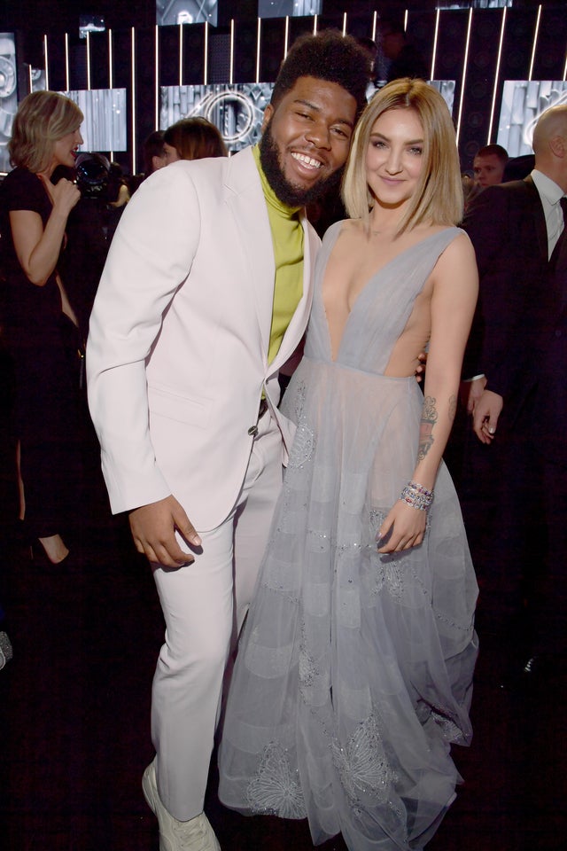 Khalid and Julia Michaels at 2018 GRAMMYs