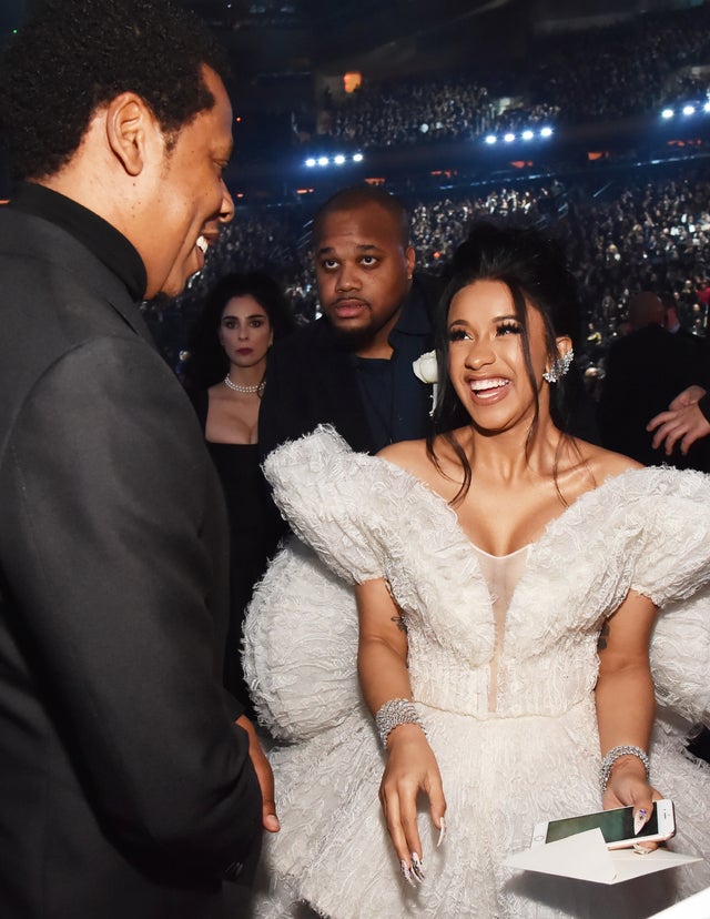 JAY-Z and Cardi B at 2018 GRAMMYs