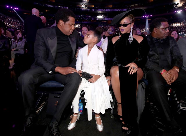 Jay-Z, Blue Ivy and Beyonce at 2018 GRAMMYs