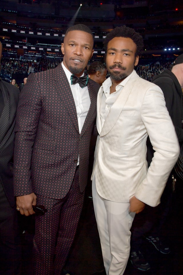 Jamie Foxx and Childish Gambino at 2018 GRAMMYs