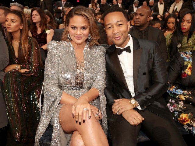 Chrissy Teigen and John Legend inside 2018 GRAMMYs