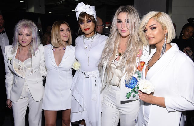 Cyndi Lauper, Julia Michaels, Andra Day, Kesha and Bebe Rexha at 2018 GRAMMYs