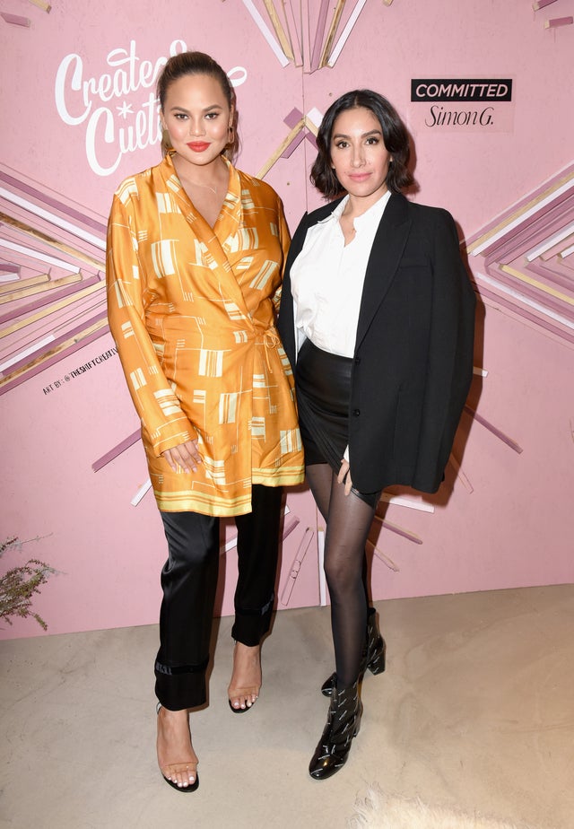 Chrissy Teigen and Jen Atkin at Create & Cultivate