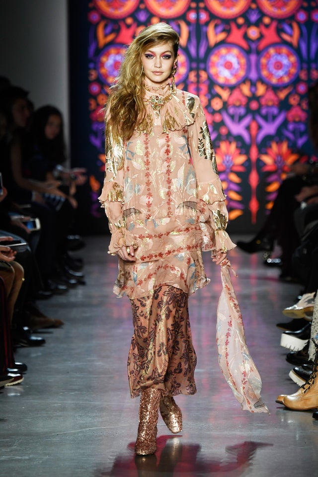 Gigi Hadid Anna Sui NYFW 2018