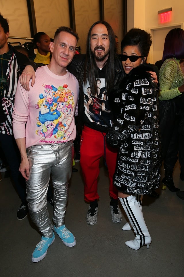 Jeremy Scott, DJ Steve Aoki and Cardi B