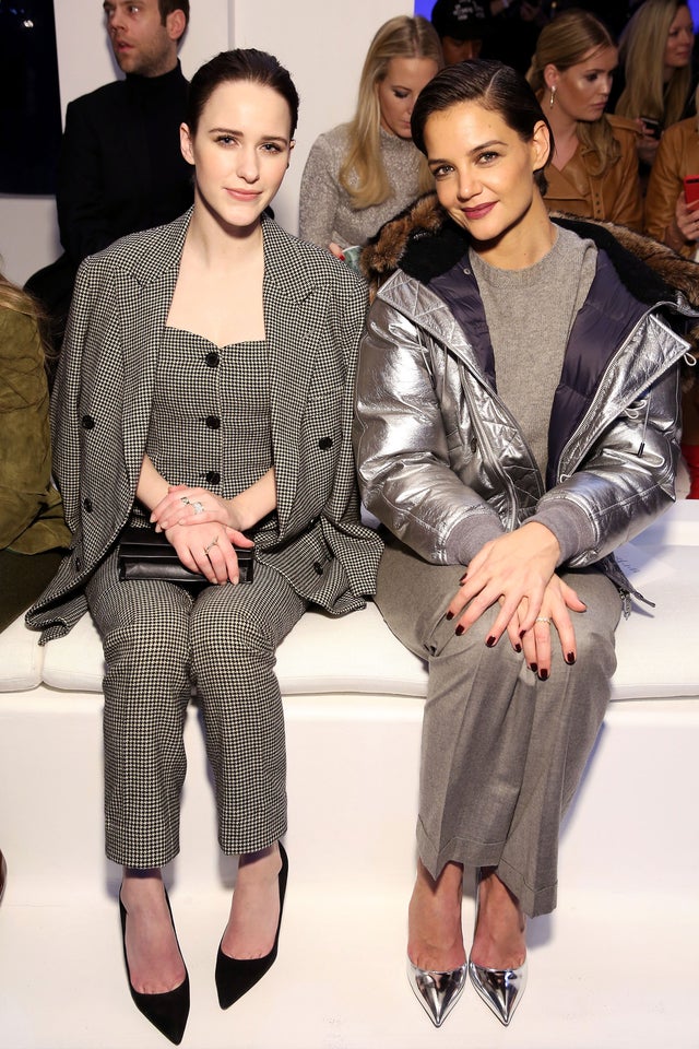 Katie Holmes Rachel Brosnahan NYFW