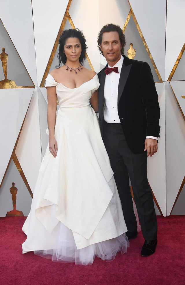 Camila Alves and Matthew McConaughey at 2018 Oscars