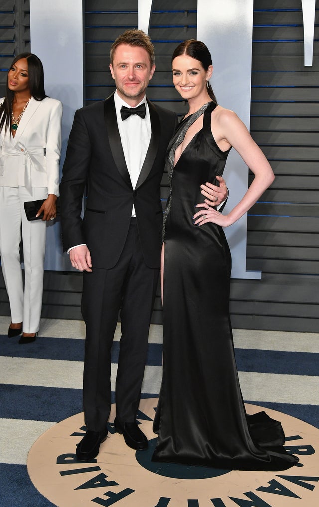 Chris Hardwick and Lydia Hearst at VF party