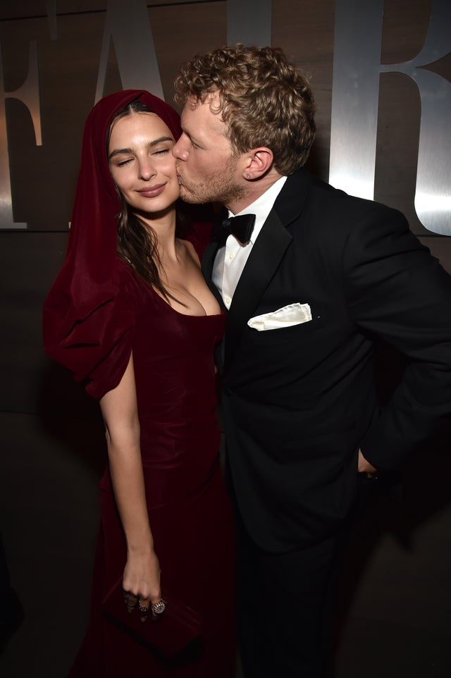 Emily Ratajkowski and husband at Oscars party