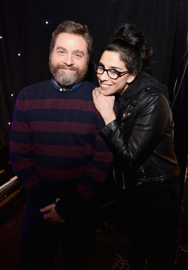 Zach Galifianakis and Sarah Silverman