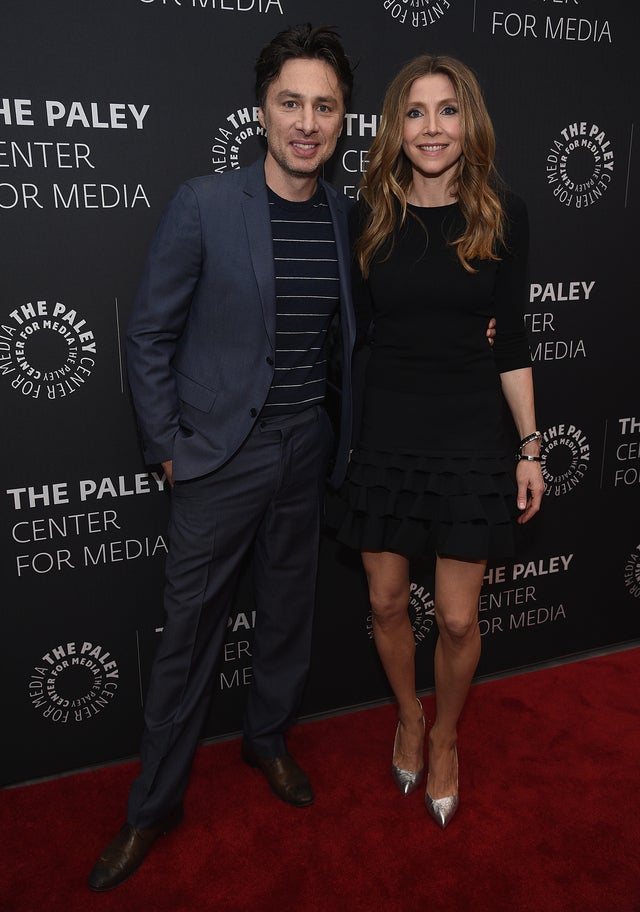 Zach Braff and Sarah Chalke at Roseanne event in NYC