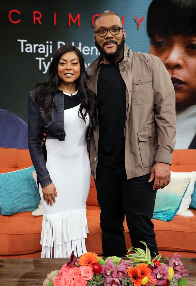 Taraji P. Henson and Tyler Perry at Despierta America