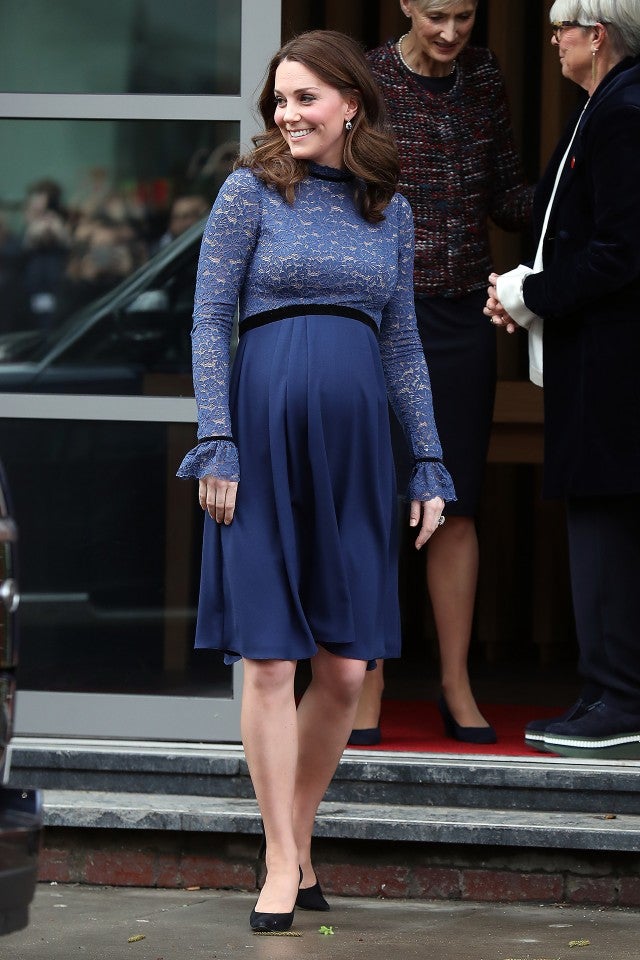 Pregnant Kate Middleton Glows in Blue Again as She Promotes Children’s