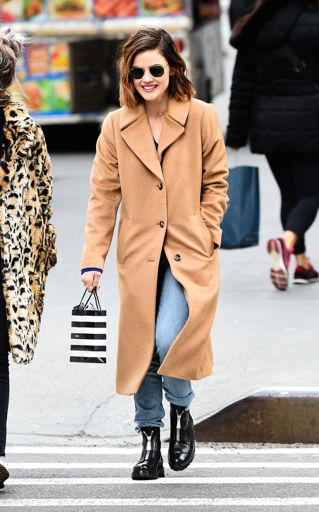 Lucy Hale walks around SoHo in New York City on March 5, 2018