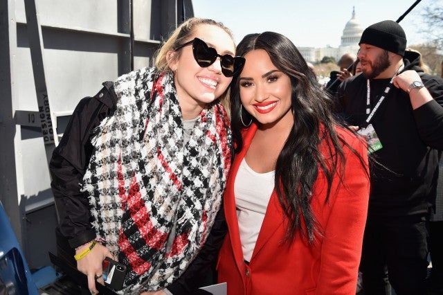 Miley Cyrus and Demi Lovato March For Our Lives